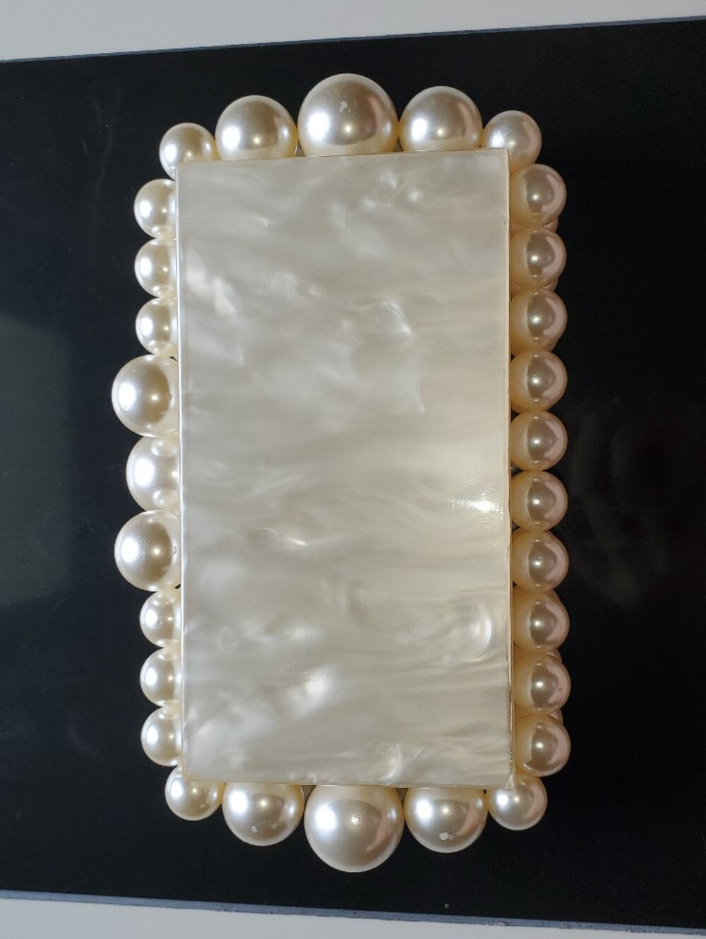 Cult Gaia Women's Ivory Acrylic EOS Beaded Handbag Purse Box (Read Description) - Picture 5 of 15